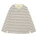 Korean Version Of Simple And Casual Wear Green Contrasting Stripes Casual Retro Loose Long-sleeved T-shirt Men's And Women's Autumn Tops_viptrois.com
