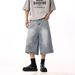 Men's Summer Cropped Straight Jeans Loose Casual Shorts Trendy Brand Fashion Washed Retro Style_viptrois.com