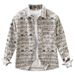 Trendy Printed Long Sleeved Shirt For Men, Fashionable And Versatile, Artistic And Casual Loose Top_viptrois.com
