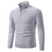 Men's Clothing Knitted Sweater Men's Semi-Turtleneck Zip-Up Knit Sweater Long Sleeve Pullover Casual Slim Fit Comfortable For Spring Autumn_viptrois.com