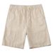 Men's Clothing Summer Thin White Cotton And Linen Shorts Solid Color Loose Breathable Elastic Waist Straight Linen Casual Shorts_viptrois.com