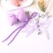Bag Pendant Acrylic Bird's Nest Beaded Bag Decorative Pendant, Exquisite And Creative Pu Leather Rope Bow Pendant_viptrois.com