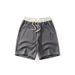 Men's Clothing Light Luxury 390g Linen Design Color Matching Loose Casual Mid Length Pants Men's Five Point Casual Pants Live Broadcast_viptrois.com