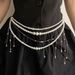 Hanfu Pearl Waist Chain - Ancient Style Multi-Layer Tassel Belt, Fairy Costume Jewelry & Waist Ornament_viptrois.com