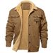 2025 New Autumn And Winter With Plush Cotton Fabric Workwear Casual Men's Jacket_viptrois.com