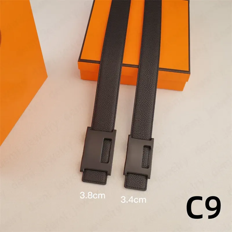 Reversible Designer Belt Genuine Leather Belts For Men Women Width 2.4CM 3.4CM 3.8CM Letter Smooth Buckle Fashion_viptrois.com