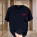 Short-sleeved Pure Cotton Bottoming T-shirt Loose Retro Crew Neck Summer Trendy Brand American Men's And Women's Casual_viptrois.com