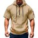 Men's Clothing New Products Zipper Men's Sweatshirt Hoodie Short Sleeve Pullover Zipper Pocket_viptrois.com
