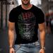 Men's Clothing Summer New FREE PALESTINE 3D Printing Men's Casual Round Nec_viptrois.com