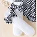 Mother & Kids Baby Girl Suit Flying Sleeves Long Sleeves Romper Pants Skirt Socks Headdress Three Piece Set_viptrois.com