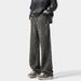 American High Street Leopard Print Jeans For Men, Spring And Autumn Style, Loose Straight Pants, Trendy Brand, Stylish_viptrois.com