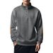 Men's Heavy Jacquard Henley Sweatshirt - American Vintage Stand Collar Button Placket, Long Sleeve Thermal Pullover For Autumn & Winter_viptrois.com