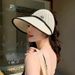 In Summer The Elderly Hat Lady Mother Sun Hat Face Protection Sunscreen Breathable Thin Eaves Empty Top Sun Hat_viptrois.com