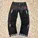 Men's Clothing European And American Style Men's Y2K Patchwork Painted Print Fashion Straight Leg Jeans_viptrois.com