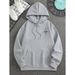 Men's Oversized Hooded Sweatshirt - Trendy Streetwear Pullover With Side Pockets, Soft Polyester Fabric, Comfortable Loose Fit For Casual Wear_viptrois.com