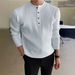 Men's Half-Turtleneck Button Sweater – Autumn/Winter Casual Knit Pullover (Dark Gray/Burgundy/Brown/Blue/Black/White/Khaki, S-3XL)_viptrois.com