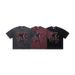 Washed T-Shirt American Print Loose Sleeve Short Wide Fit_viptrois.com