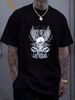 City Of Sin Las Vegas Men Shirt Large Black Y2K Skull Feeling Lucky Floral Tee Top For Everyday Wear Stylish Homme Unisex Comfortable Summer_viptrois.com
