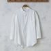 Men's Clothing Spring and Summer Cotton and Linen 7 Quarter Sleeve Shirt Men's Linen Round Neck Solid Color Mid Sleeve Trendy Short Sleeved Shirt_viptrois.com