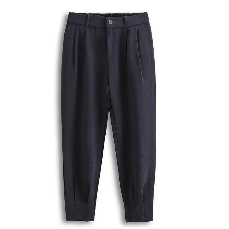 Men's Clothing Ice Silk Drape Trousers Zipper Cuffs Harem Pants Loose Large Size Thin Suit Trousers_viptrois.com
