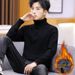 Turtleneck Sweater For Men, Fleece-Lined Thickened Knitwear, Korean Stle Autumn And Base Shirt, Men's Winter Top,_viptrois.com