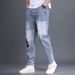 Men's Clothing Trendy Mid Waist Youth Popular Jeans Trendy Loose Straight Trousers_viptrois.com