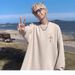 Suede Long-sleeved Men's European And American Hip-hop Embroidery Trendy Brand Loose Couple Casual Versatile Simple New Sweater_viptrois.com