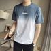 Clearance Leak-picking ~ High-end Gradient Color Ice Silk Short-sleeved Men's T-shirt Summer Thin Quick-drying Breathable Half-sleeve Bottoming Shirt_viptrois.com