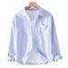 Men's Clothing Oxford Shirt Men Business Spring And Summer Loose Trend Handsome Casual Long Sleeve Shirt Jacket Men_viptrois.com