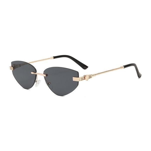 Men's Sunglasses New Metal Frameless Women's Sunglasses Fashion Trend Internet Celebrity Glasses Sunglasses UV Protection Sunglasses_viptrois.com