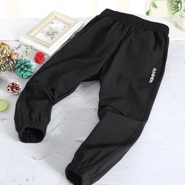 Mother & Kids quick-drying sweatpants thin medium and large children's spring and summer pants 2023 boys and girls anti-mosquito pants casual trousers_viptrois.com