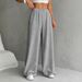 Women's Clothing Autumn And Winter Commuting All Match Casual Trousers Comfortable Loose High Waist Wide Leg Sweatpants_viptrois.com