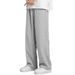 Men's Clothing Summer Thin Loose Straight Wide Leg Casual Trousers Drape Ice Silk Pants_viptrois.com