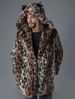 Men's Faux Fur Hooded Coat With Leopard Print, Winter Warm Long Jacket For Streetwear Fashion_viptrois.com