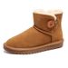 Autumn and winter new cowhide snow boots women's short boots cotton shoes bread shoes lovely non-slip thickening_viptrois.com