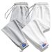 Men's Casual Jogger Pants - Soft & Breathable Polyester, Elastic Waistband, Comfort Fit For Everyday Wear (Black, Grey, White)_viptrois.com