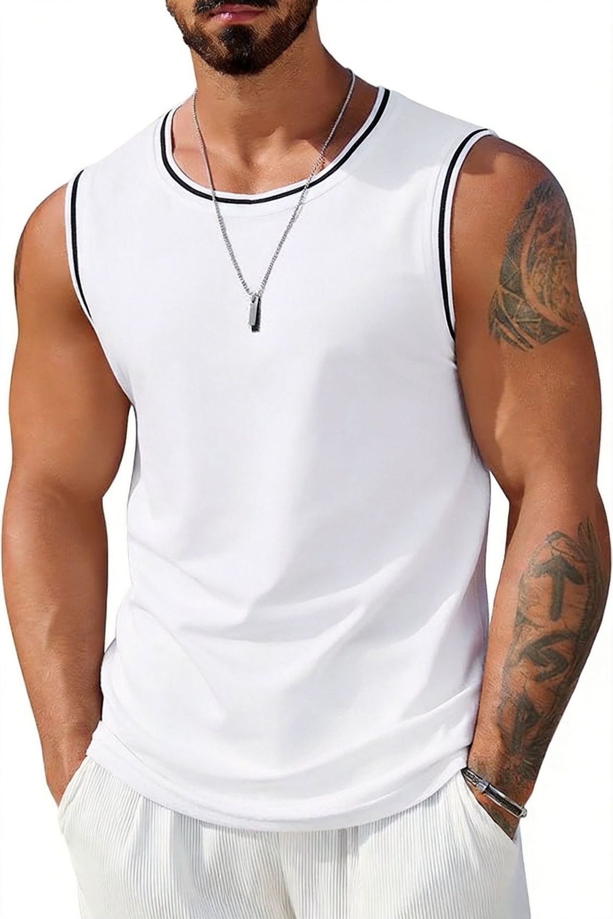 Men's Clothing Men's Muscle Fitness Sports Casual Sleeveless Vest Quick Drying Summer Fashion Clothing Tops & Tees_viptrois.com