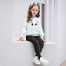 Mother & Kids INS Girls Girls Retro Cat Print Round Neck Sweatshirt Trousers Casual Stylish Children's Suit_viptrois.com