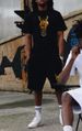 Men's Hip-Hop Cotton T-Shirt Set - 2-Piece Graphic Print Crewneck Tee Outfit, Streetwear Essentials_viptrois.com