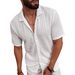 Men's Collared Button Shirt Style New Summer Cool Breathable Casual T-Shirt_viptrois.com