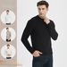 Bottom Shirt Men's Autumn And Winter New Semi-turtleneck Round Neck Warm Antibacterial Acrylic German Velvet_viptrois.com