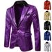Men's Sequin Performance Dress, Nightclub, Men's Suit, Host, Emcee, Cinema Jacket, Suit XZ58_viptrois.com
