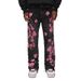 Men's Flared Jeans Street Style Heavy Embroidered Plum Blossom Non Stretch Denim New_viptrois.com