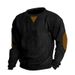 Men's Clothing Autumn And Winter Round Neck Casual Stand Collar Corduroy Long Sleeved Sweatshirt In Stock_viptrois.com
