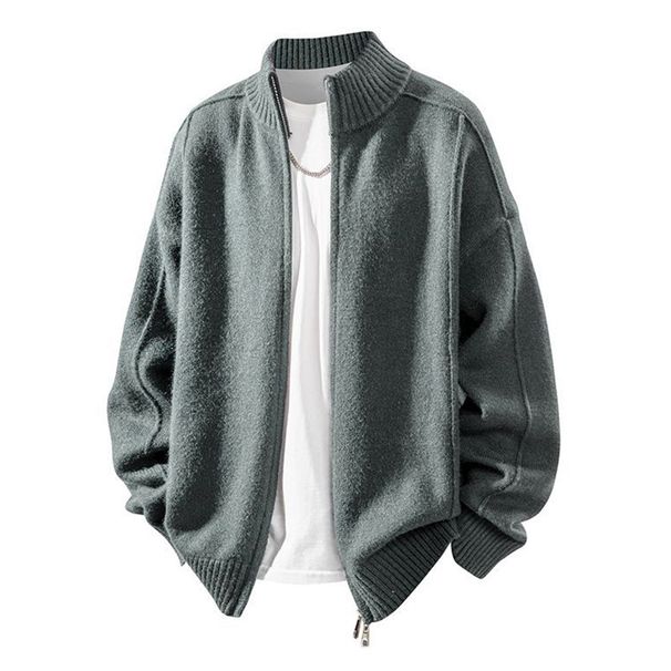 Men’s Textured Knit Sweater – Slim Fit Pullover With Minimalist Design (Black/Charcoal/Deep Green/Gray, Sizes M-3XL)_viptrois.com