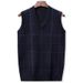 Men's Wool Sleeveless Sweater Vest Slim Fit V-Neck Pullover For Autumn Winter Layering (Deep Gray, Navy, Camel)_viptrois.com