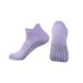 Women's solid color all match short socks with glue, non slip and breathable sports elastic mesh floor socks_viptrois.com