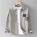 Men's Clothing Long Sleeved Shirt Jacket Shirt Workwear Loose Autumn Professional Brand Formal Wear Non Iron Striped Shirt Men_viptrois.com