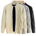 Men's Plus Size Zip-Up Knit Cardigan - Lightweight Breathable Pullover Jacket For Casual & Business Wear (Black, Grey, Beige)_viptrois.com