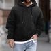New Autumn Men's Large Size Casual Jacket Jacquard Hooded Solid Color Lace Long Sleeve Sweatshirt Men_viptrois.com
